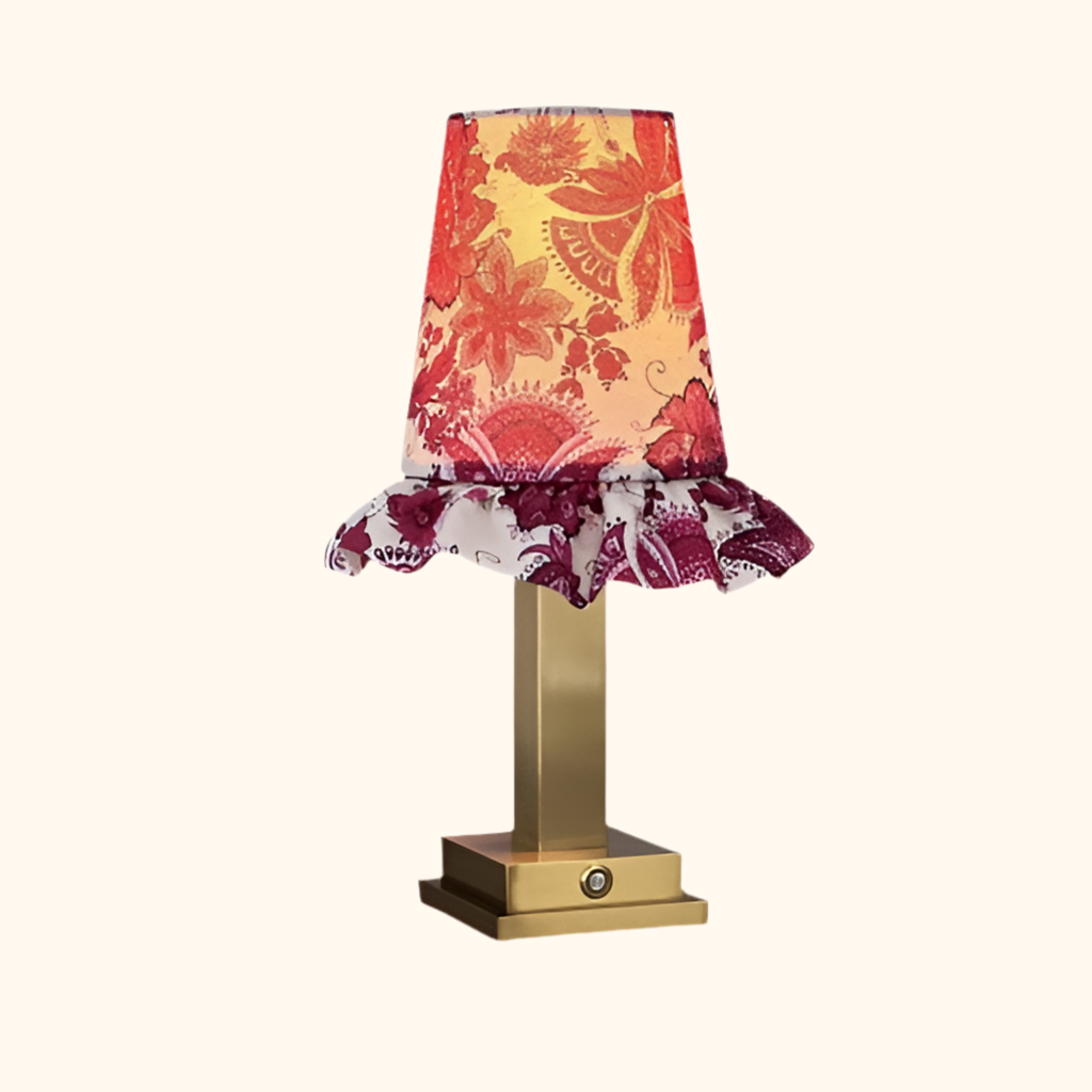 Philia tablelamp red flowers