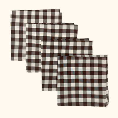 Nina napkins brown check