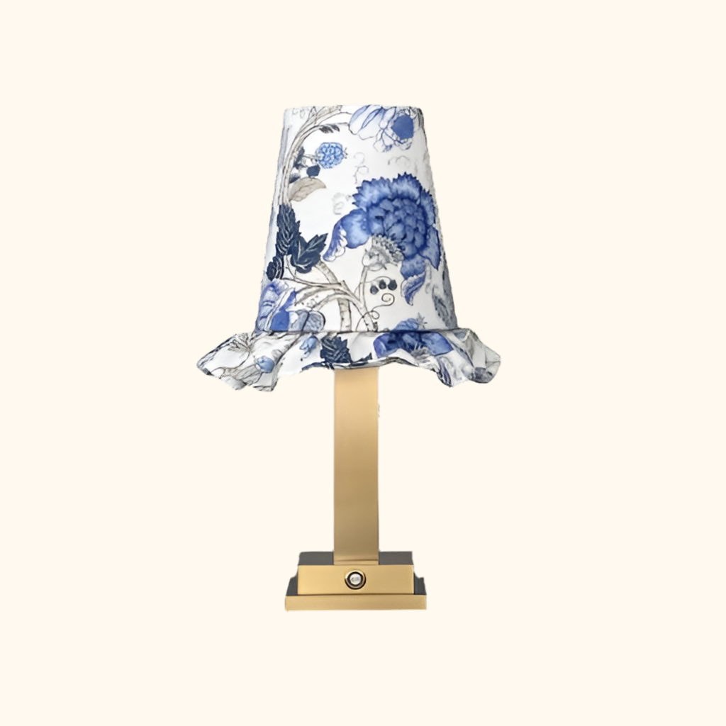 Philia tablelamp blue flowers