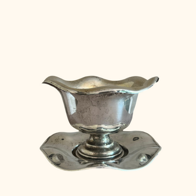 Vintage silver scallop bowl