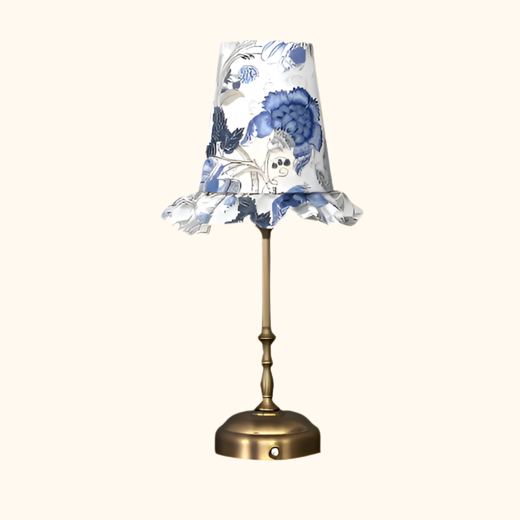 Freddie tablelamp blue flowers