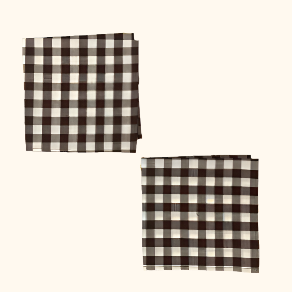 Nina napkins brown check