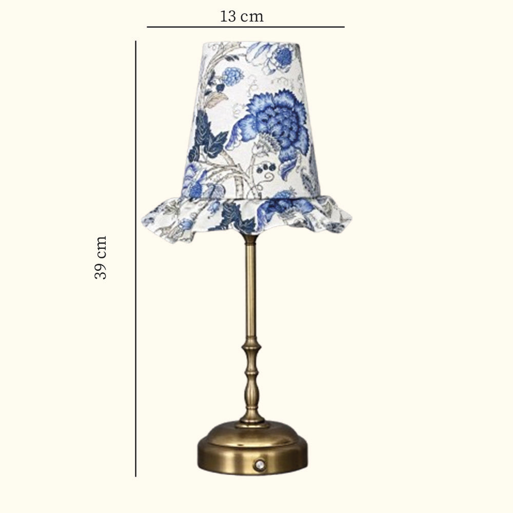 Freddie tablelamp blue flowers