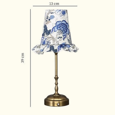 Freddie tablelamp blue flowers