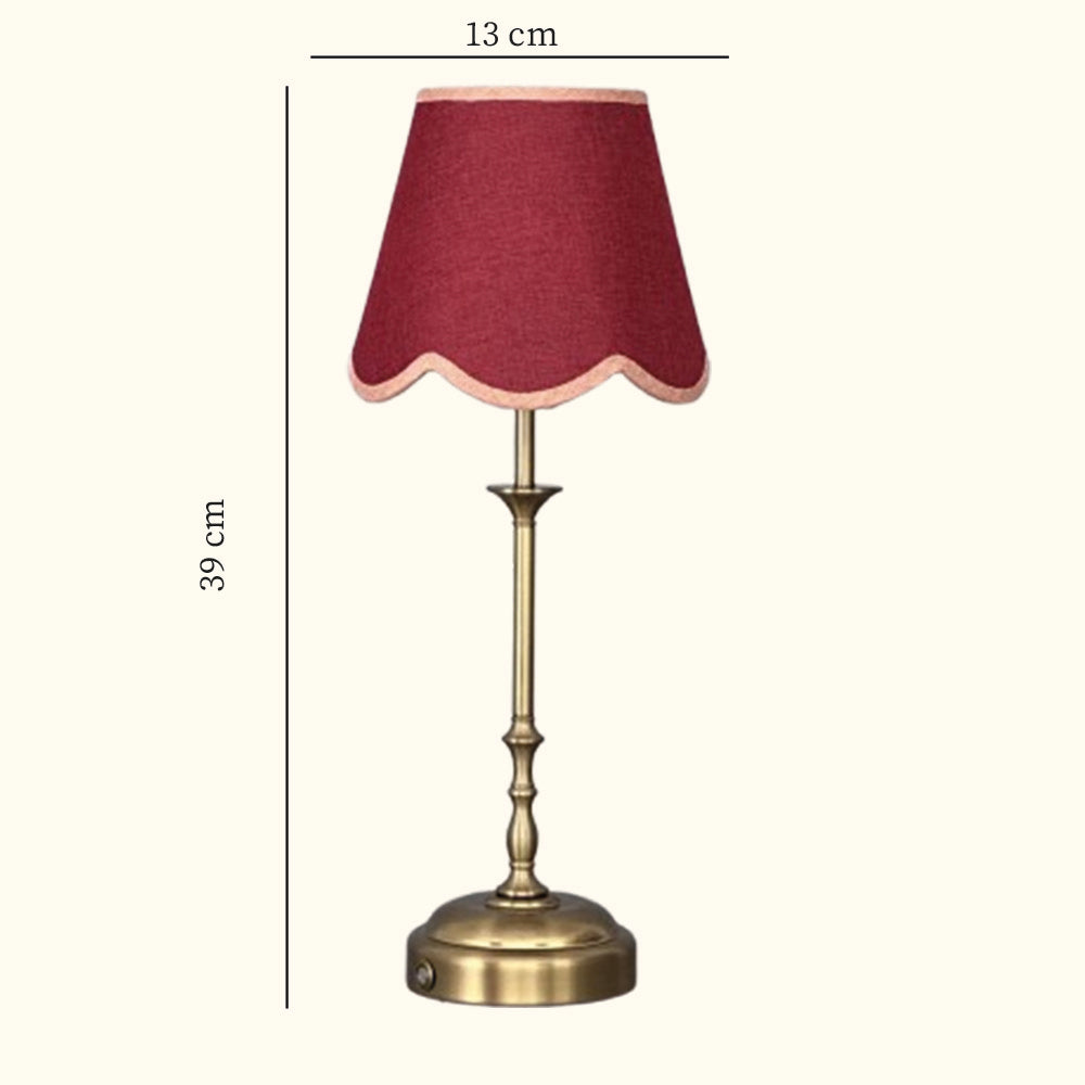 Freddie tablelamp red scallop