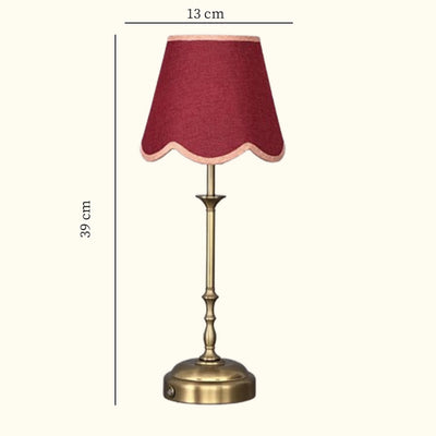 Freddie tablelamp red scallop