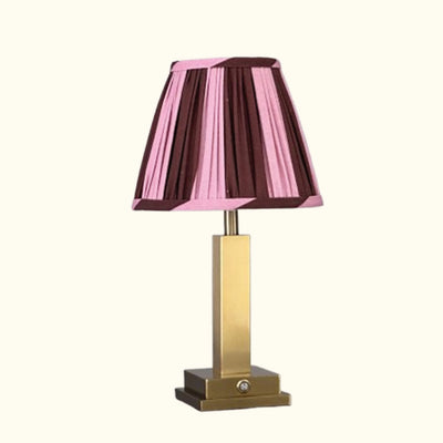 Philia tablelamp pink/brown stripes