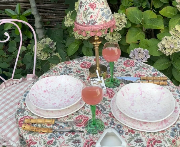 Darcy Soup plate Pink Handmade